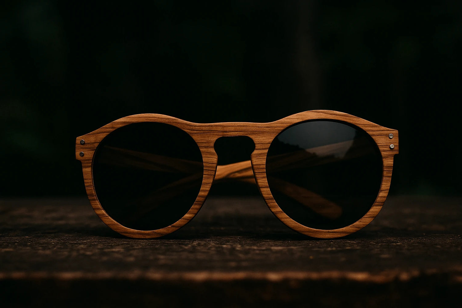 Lunettes de soleil en bois